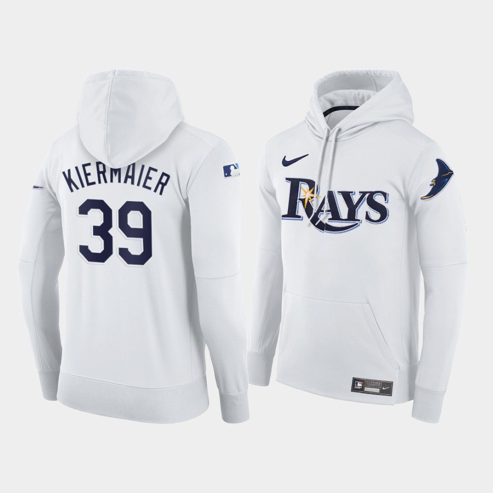 Men Tampa Bay Rays #39 Kiermaier white home hoodie 2021 MLB Nike Jerseys